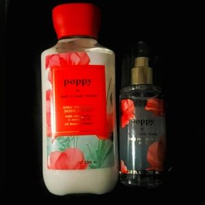 BBW Poppy body spritz & lotion